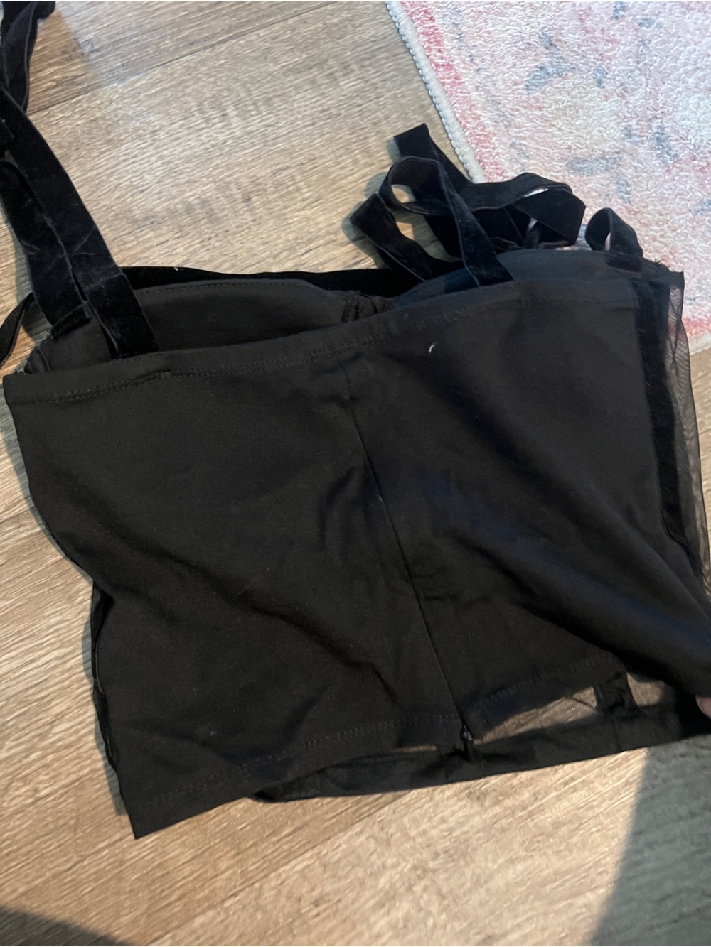 Commense Black Strap Tie Bustier Top - Picture 11 of 12